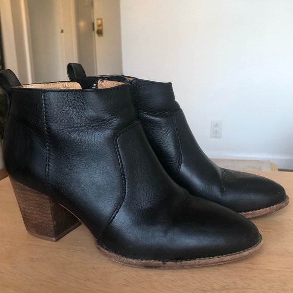 Madewell Black Leather Regan Boot Women 7 - Picture 4 of 7